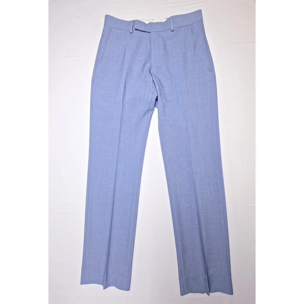Kenneth‎ Cole reaction 2 Piece Suit Mens 36S Pants 29W Light Blue Quiet Luxury